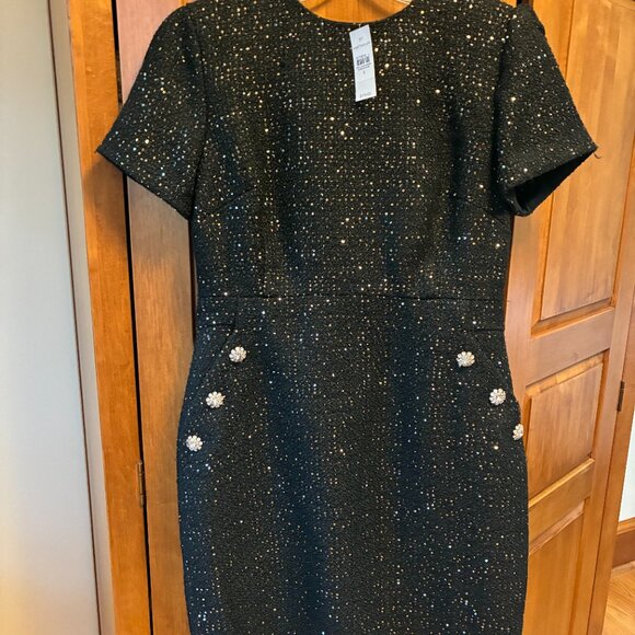 At Taylor Tweed & Sparkle Short-sleeve Sheath Dress - Picture 8 of 9